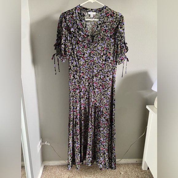 Topshop Dresses & Skirts - Topshop Pink and Purple Puff Sleeve Maxi Sundress